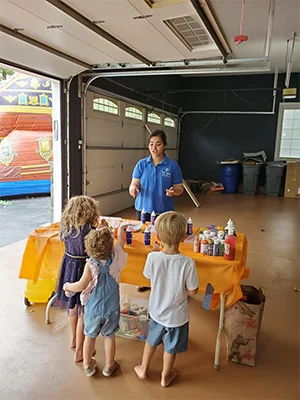 face painting booth at kids party