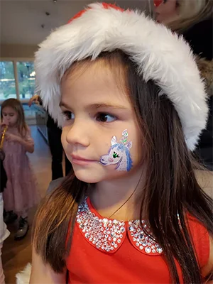 girl with unicorn face painting